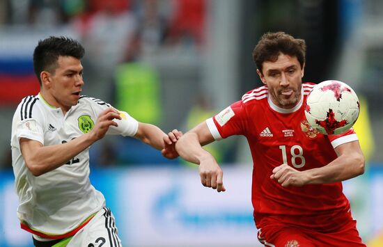 Football. 2017 FIFA Confederations Cup. Mexico vs. Russia