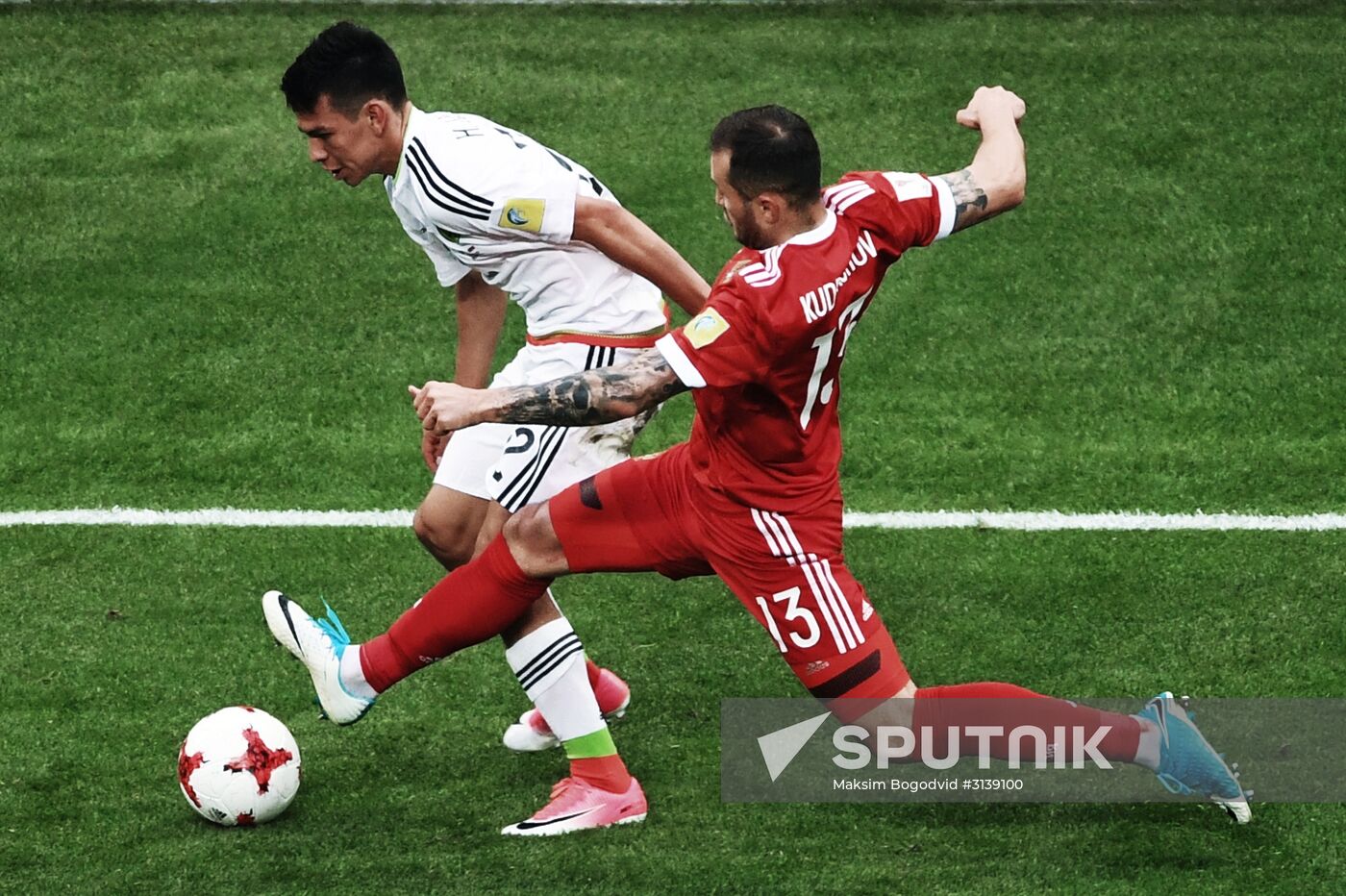 Football. 2017 FIFA Confederations Cup. Mexico vs. Russia