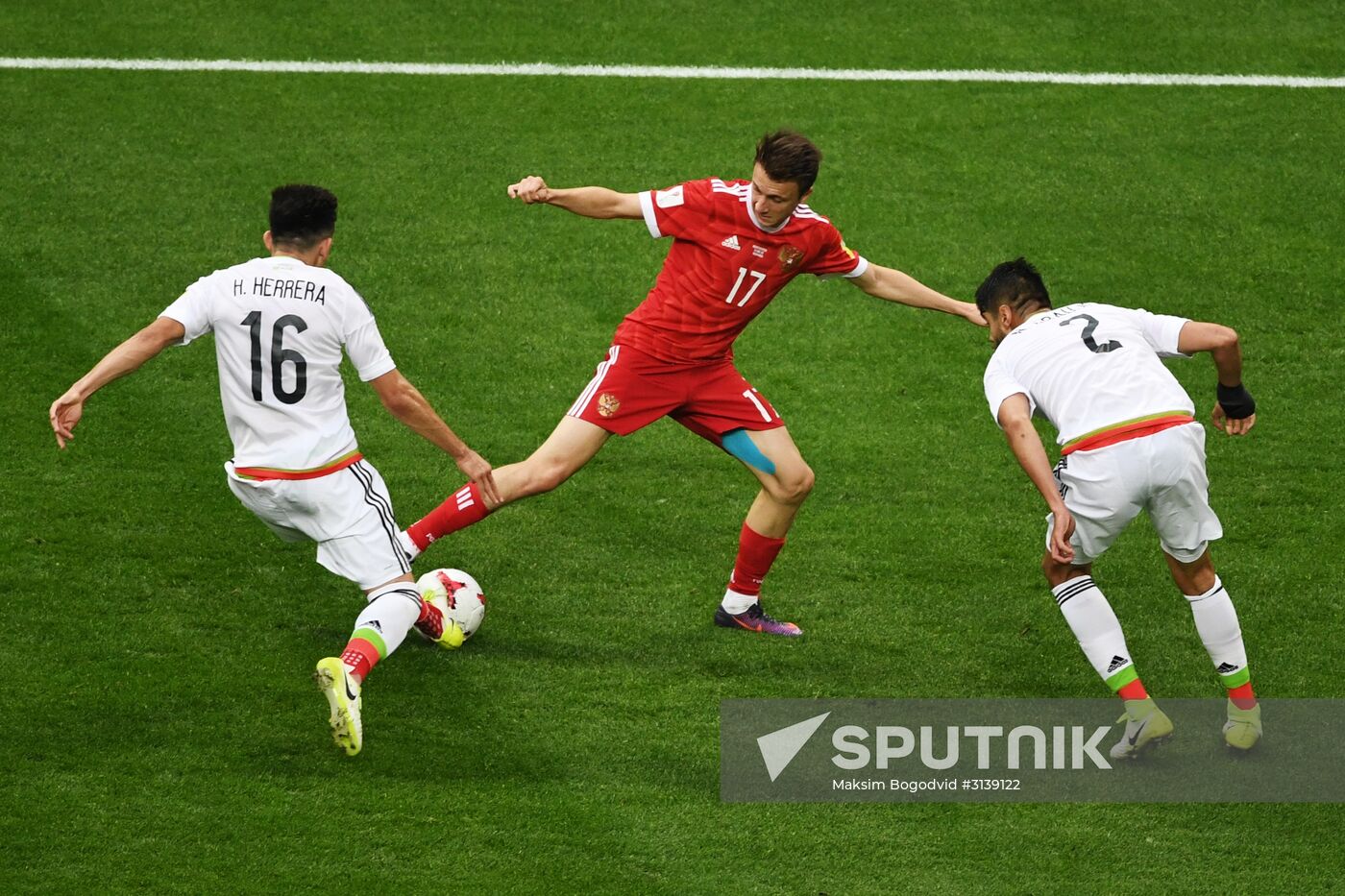 Football. 2017 FIFA Confederations Cup. Mexico vs. Russia