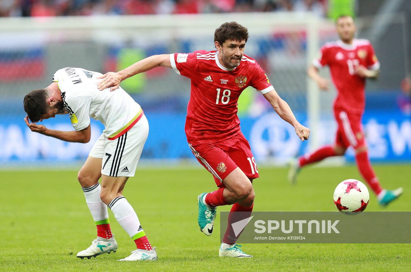 Football. 2017 FIFA Confederations Cup. Mexico vs. Russia