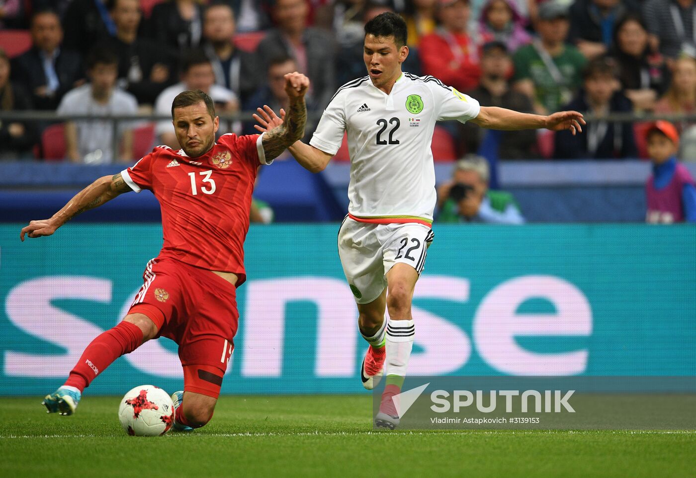 Football. 2017 FIFA Confederations Cup. Mexico vs. Russia