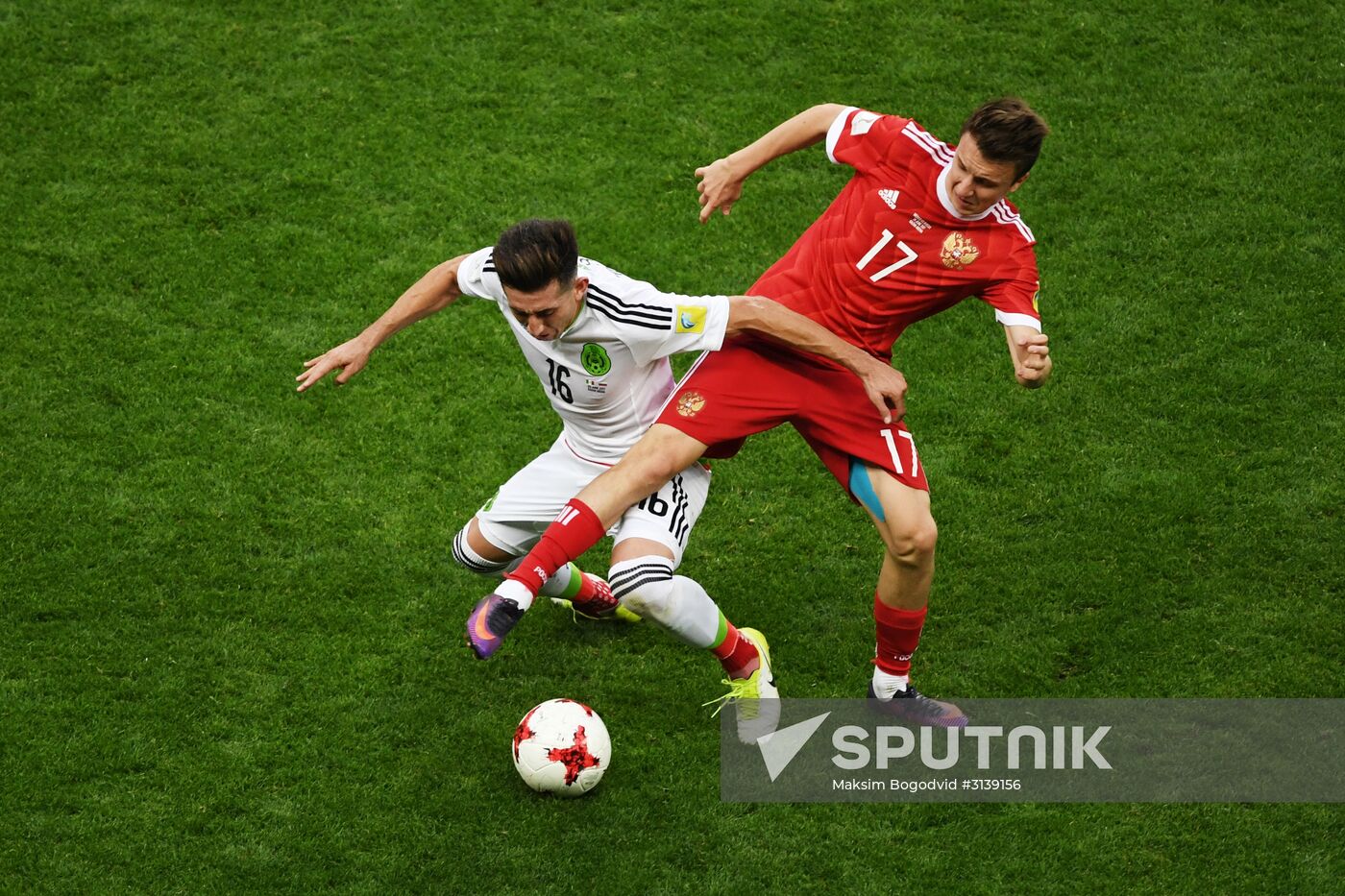 Football. 2017 FIFA Confederations Cup. Mexico vs. Russia