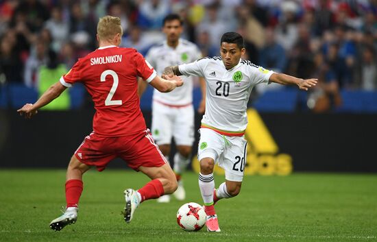 Football. 2017 FIFA Confederations Cup. Mexico vs. Russia