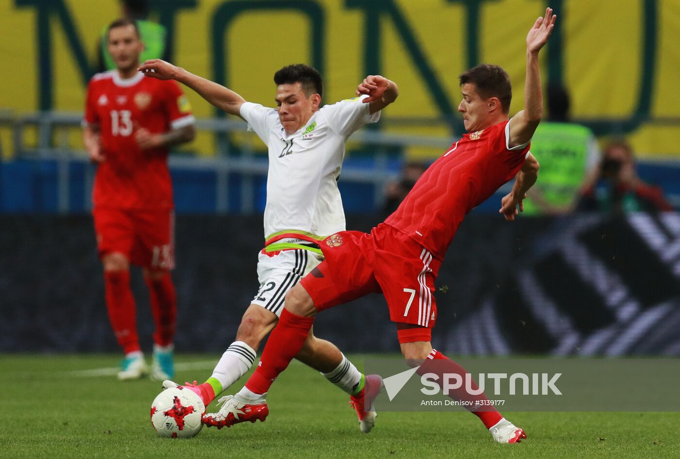 Football. 2017 FIFA Confederations Cup. Mexico vs. Russia