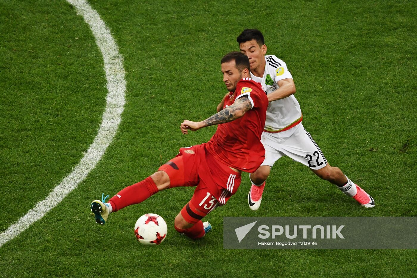 Football. 2017 FIFA Confederations Cup. Mexico vs. Russia