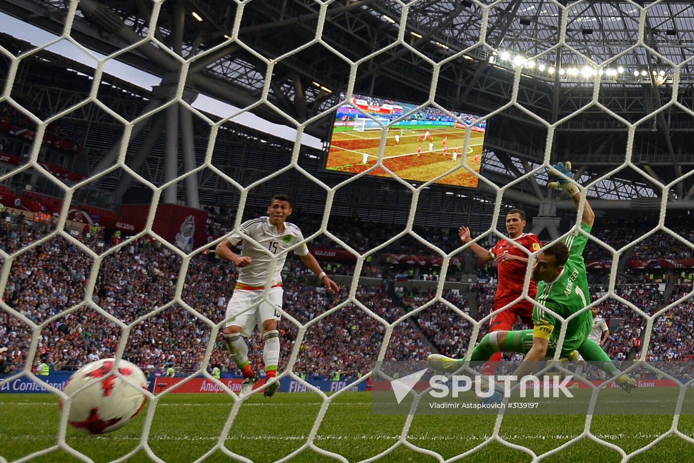 Football. 2017 FIFA Confederations Cup. Mexico vs. Russia