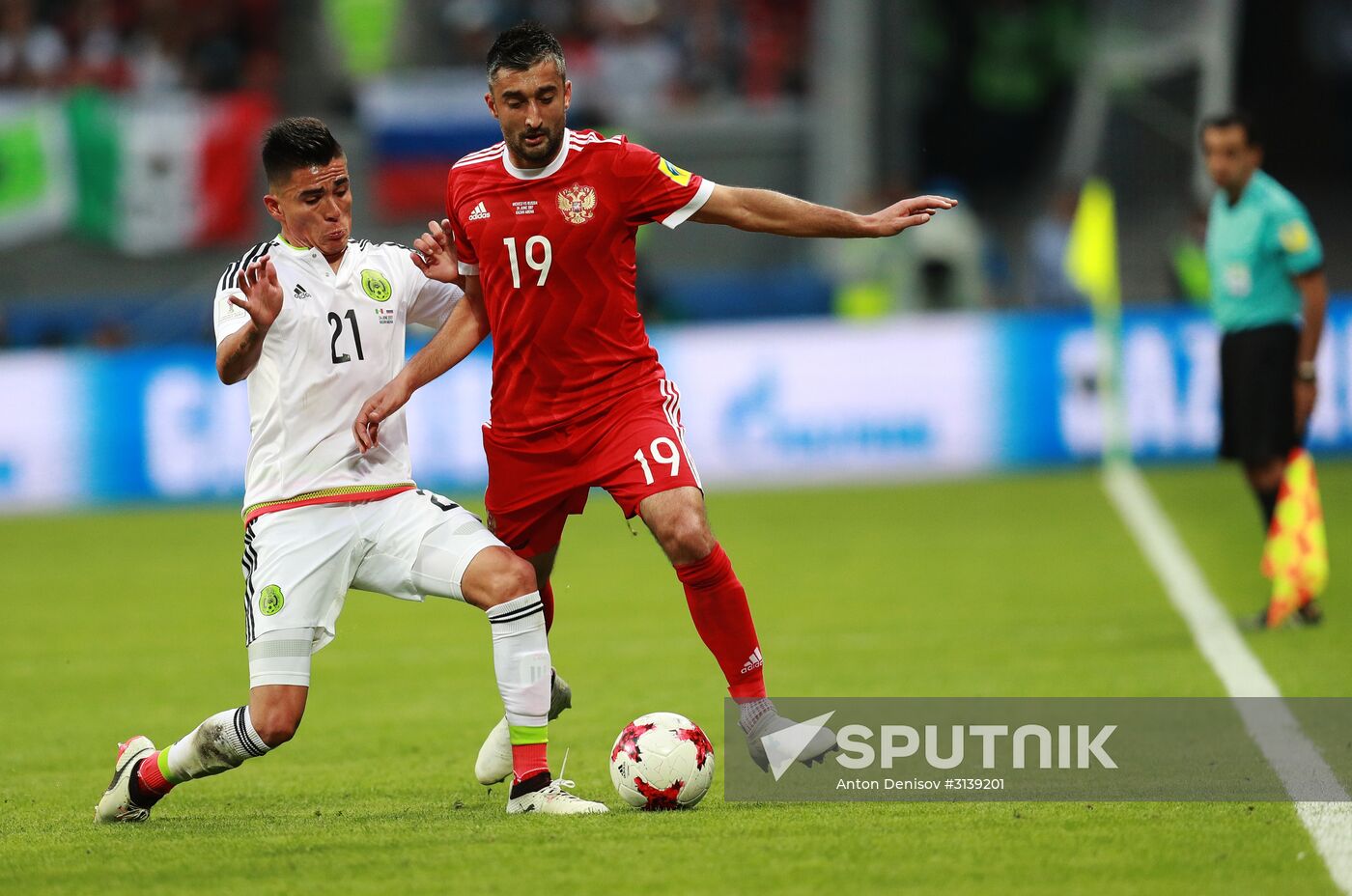 Football. 2017 FIFA Confederations Cup. Mexico vs. Russia