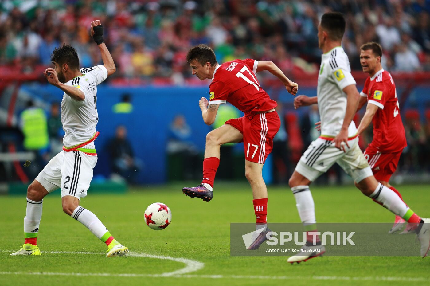 Football. 2017 FIFA Confederations Cup. Mexico vs. Russia