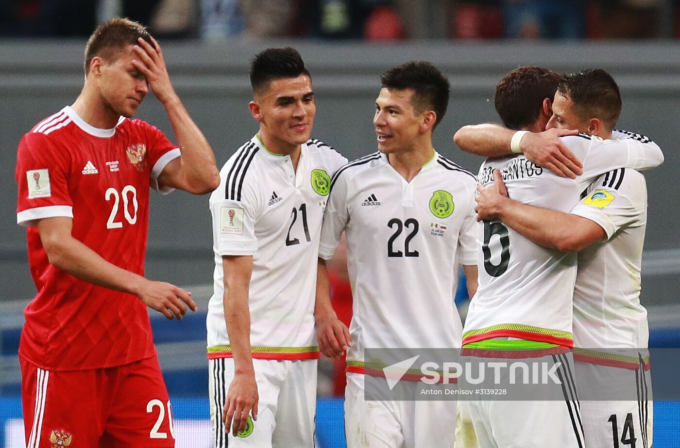 Football. 2017 FIFA Confederations Cup. Mexico vs. Russia