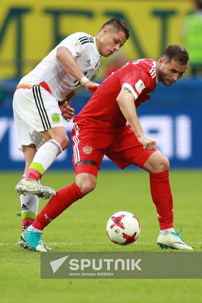 Football. 2017 FIFA Confederations Cup. Mexico vs. Russia