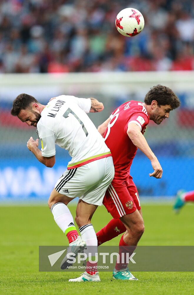 Football. 2017 FIFA Confederations Cup. Mexico vs. Russia