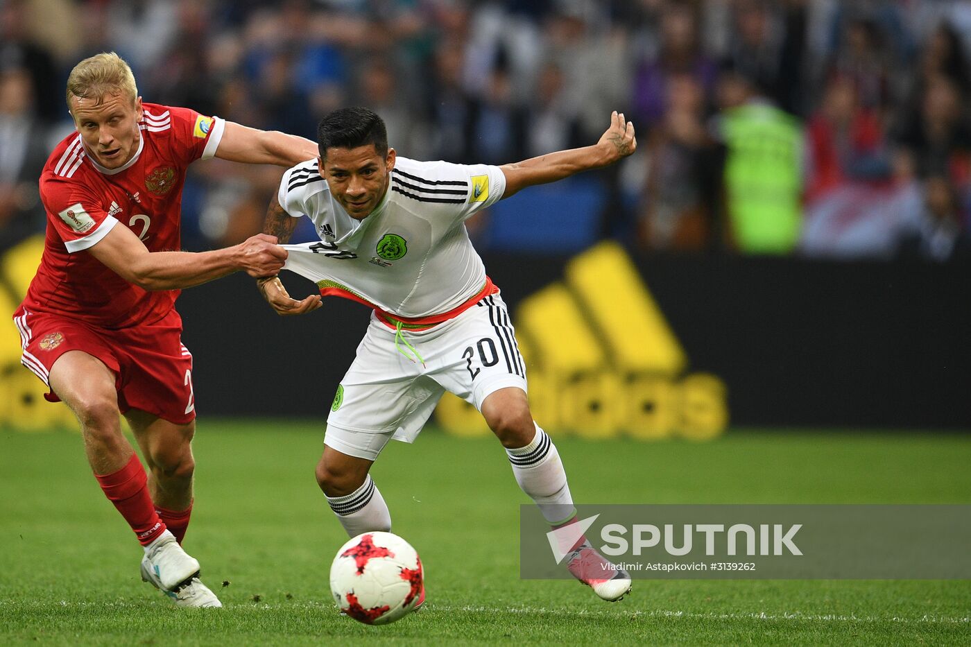 Football. 2017 FIFA Confederations Cup. Mexico vs. Russia