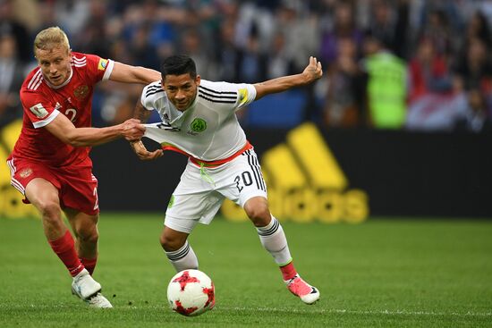 Football. 2017 FIFA Confederations Cup. Mexico vs. Russia