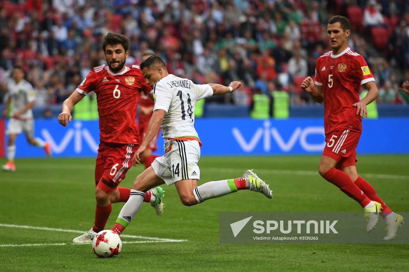 Football. 2017 FIFA Confederations Cup. Mexico vs. Russia
