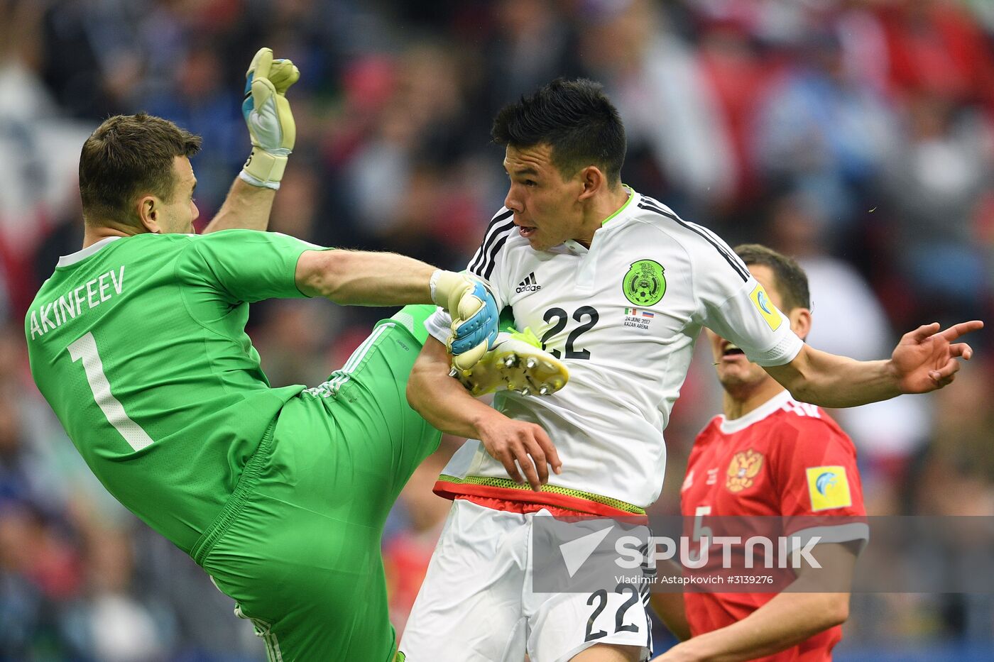 Football. 2017 FIFA Confederations Cup. Mexico vs. Russia