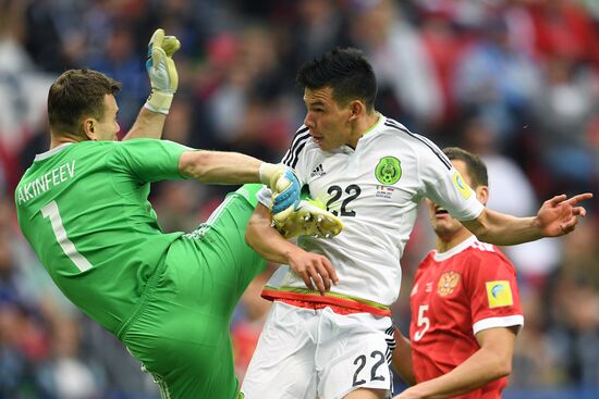 Football. 2017 FIFA Confederations Cup. Mexico vs. Russia
