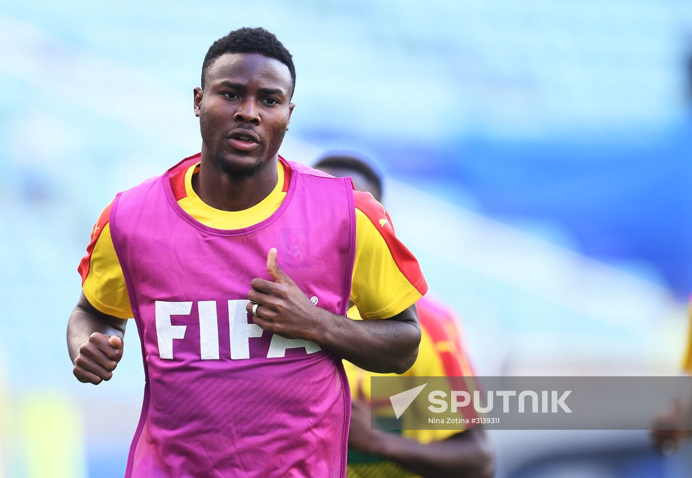 Football. 2017 FIFA Confederations Cup. Training session of Cameroon’s national team