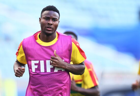 Football. 2017 FIFA Confederations Cup. Training session of Cameroon’s national team