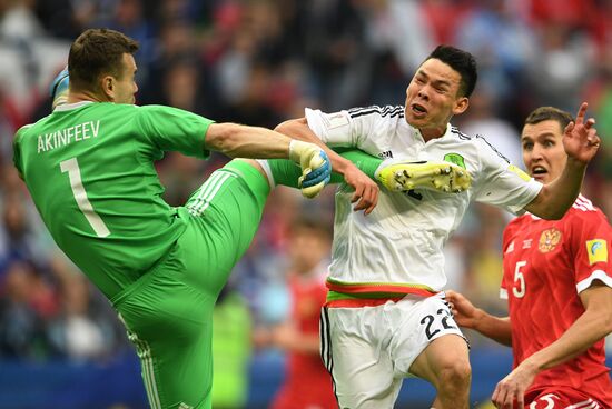 Football. 2017 FIFA Confederations Cup. Mexico vs. Russia