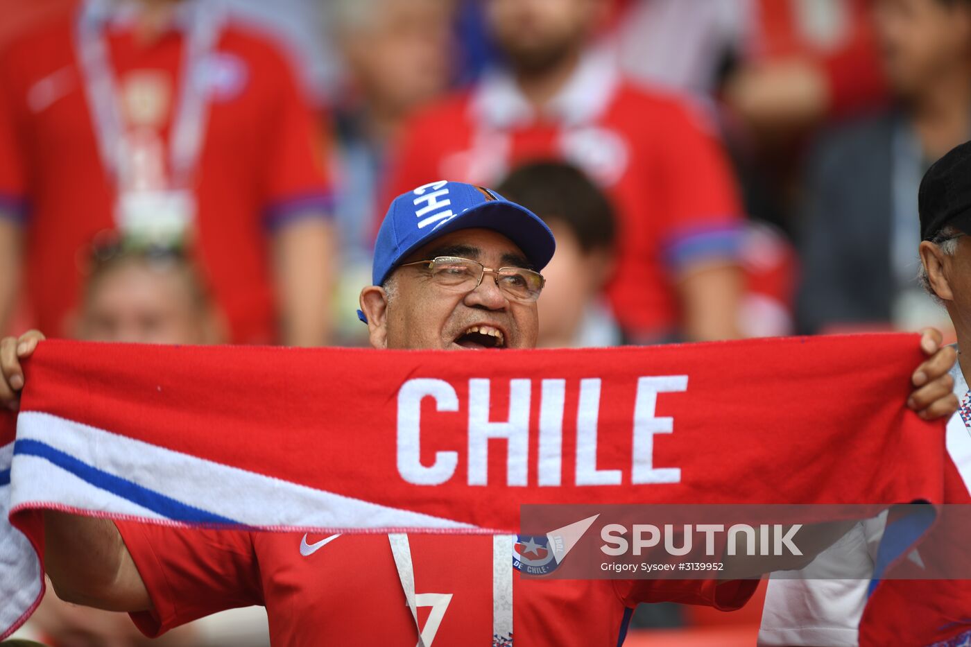 Football. 2017 FIFA Confederations Cup. Chile vs. Australia