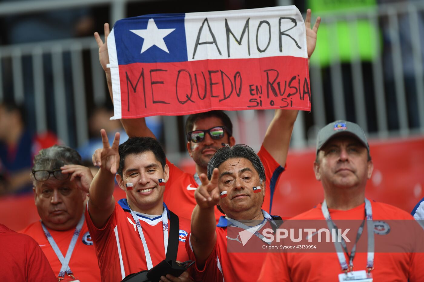 Football. 2017 FIFA Confederations Cup. Chile vs. Australia