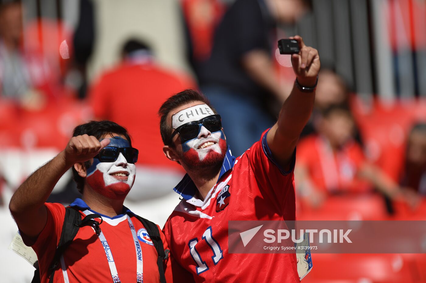 Football. 2017 FIFA Confederations Cup. Chile vs. Australia