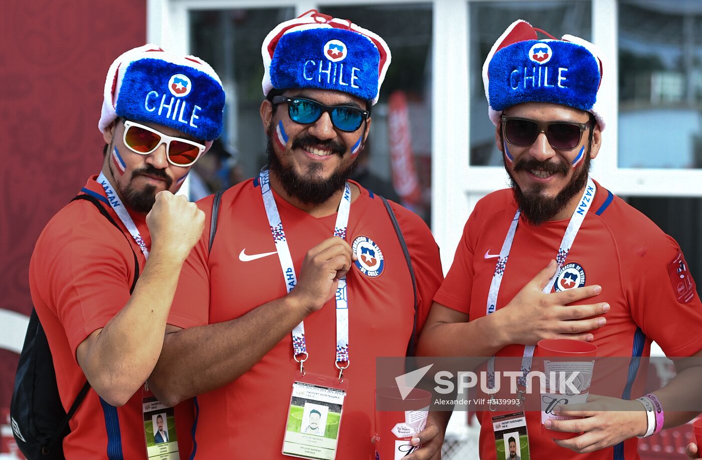 Football. 2017 FIFA Confederations Cup. Chile vs. Australia