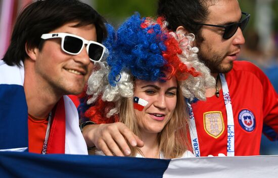Football. 2017 FIFA Confederations Cup. Chile vs. Australia