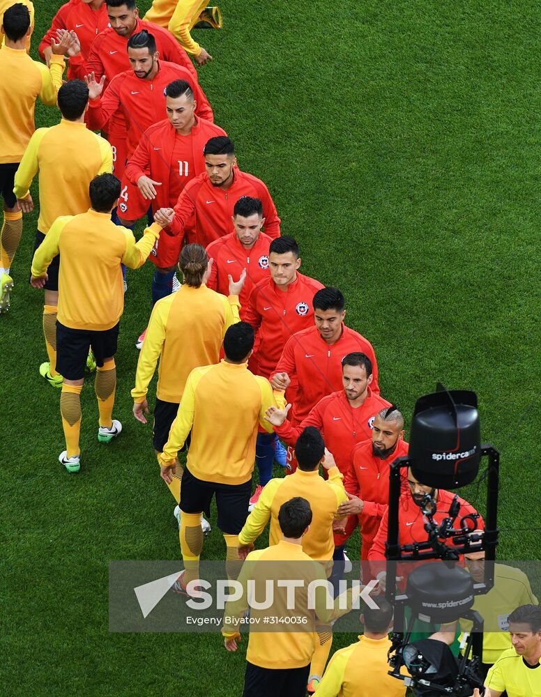 Football. 2017 FIFA Confederations Cup. Chile vs. Australia