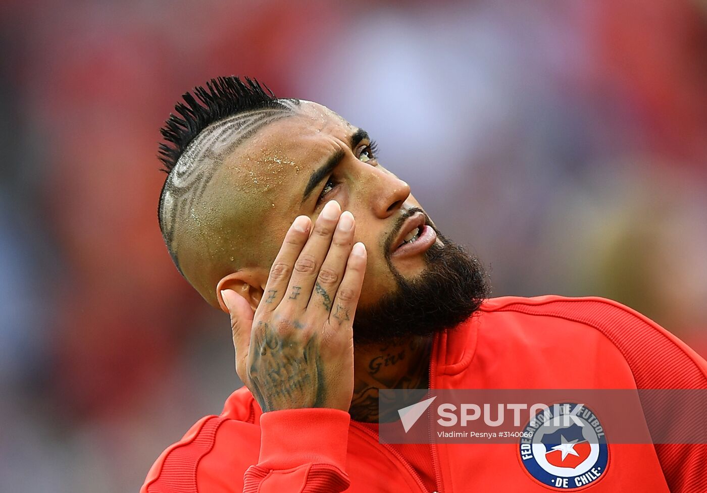 Football. 2017 FIFA Confederations Cup. Chile vs. Australia