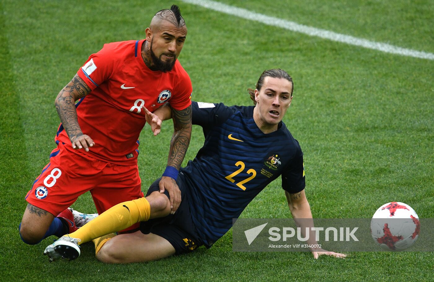 Football. 2017 FIFA Confederations Cup. Chile vs. Australia