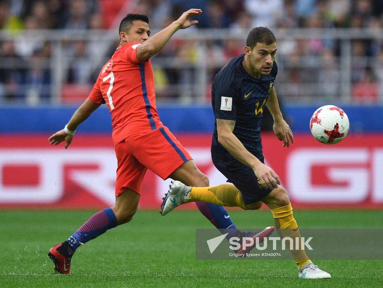 Football. 2017 FIFA Confederations Cup. Chile vs. Australia