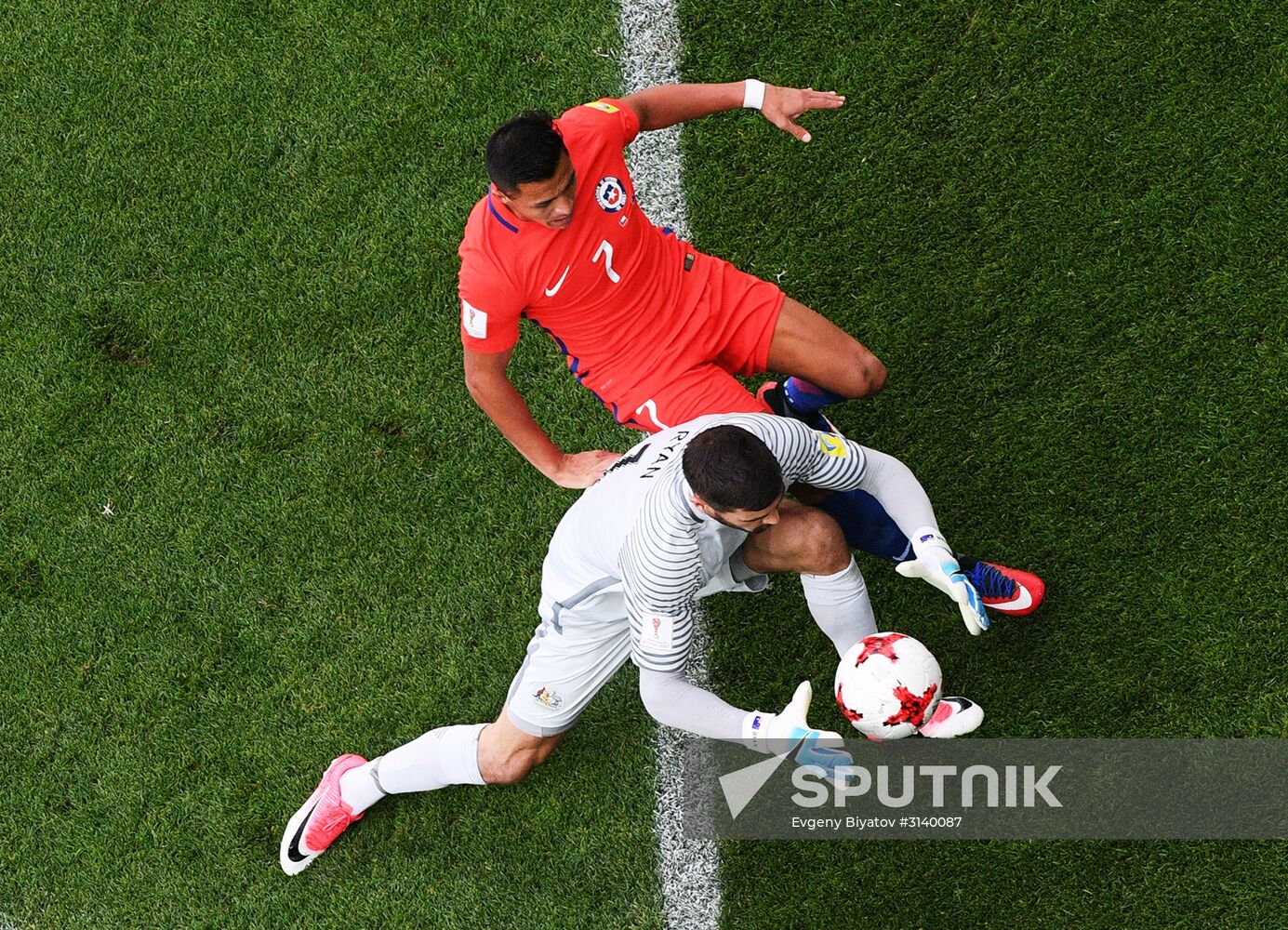 Football. 2017 FIFA Confederations Cup. Chile vs. Australia