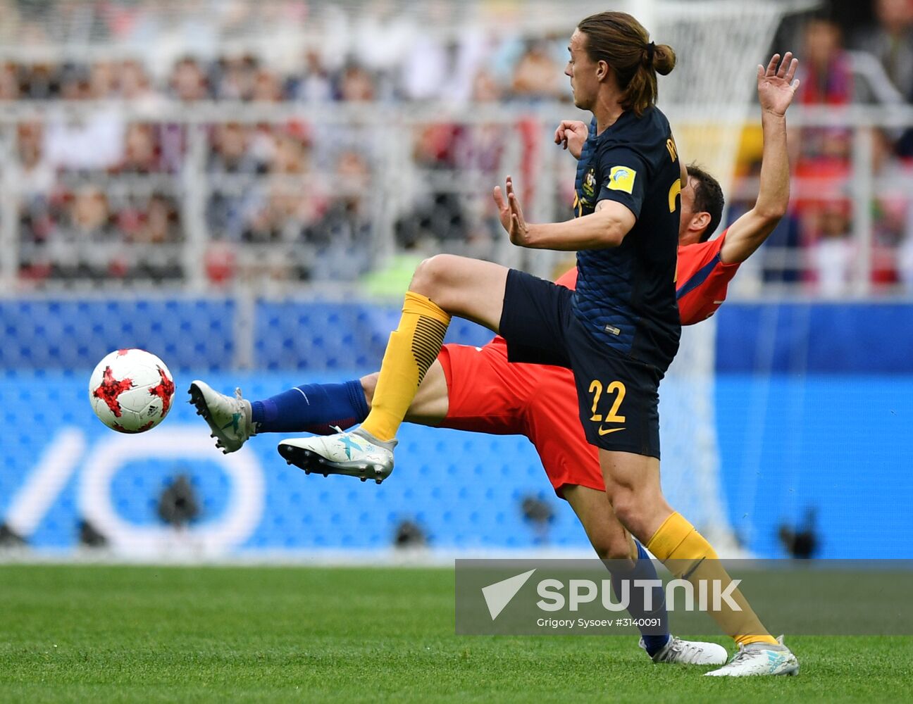 Football. 2017 FIFA Confederations Cup. Chile vs. Australia