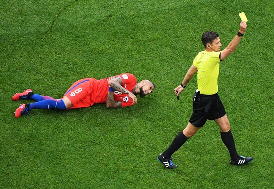 Football. 2017 FIFA Confederations Cup. Chile vs. Australia