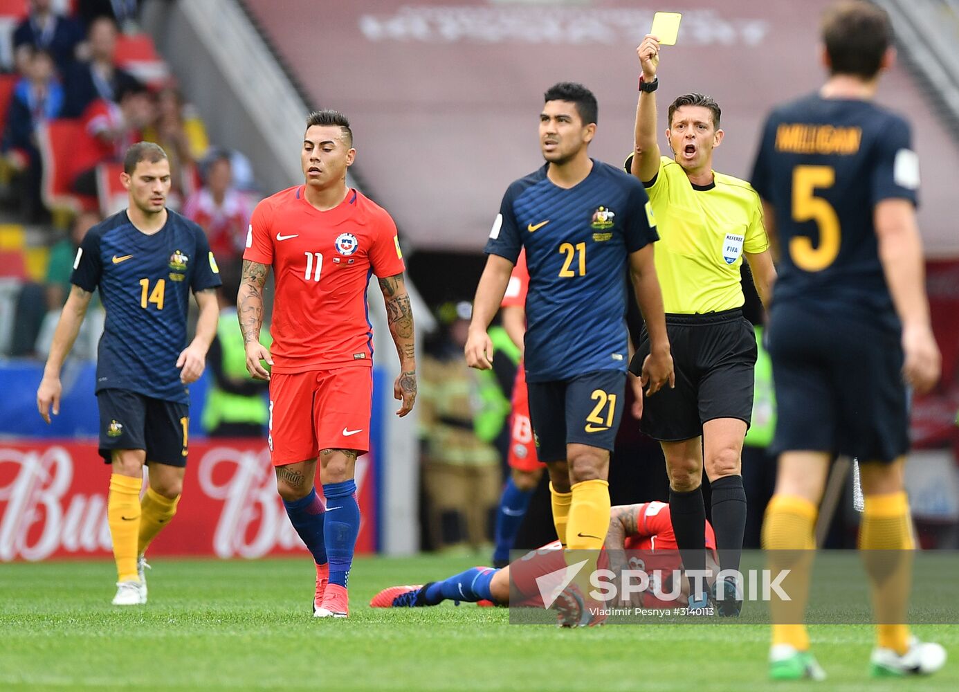 Football. 2017 FIFA Confederations Cup. Chile vs. Australia