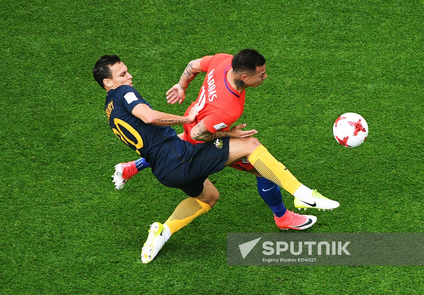 Football. 2017 FIFA Confederations Cup. Chile vs. Australia
