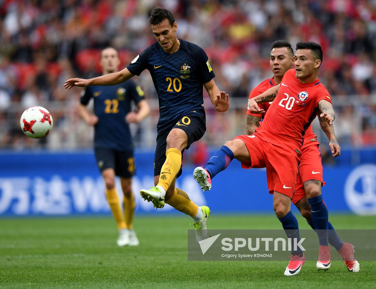 Football. 2017 FIFA Confederations Cup. Chile vs. Australia