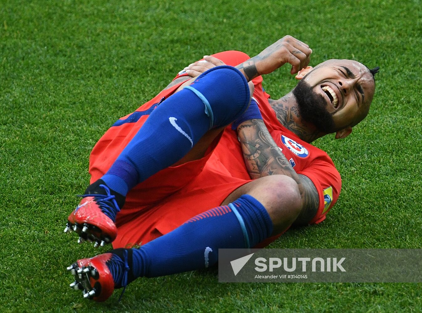 Football. 2017 FIFA Confederations Cup. Chile vs. Australia