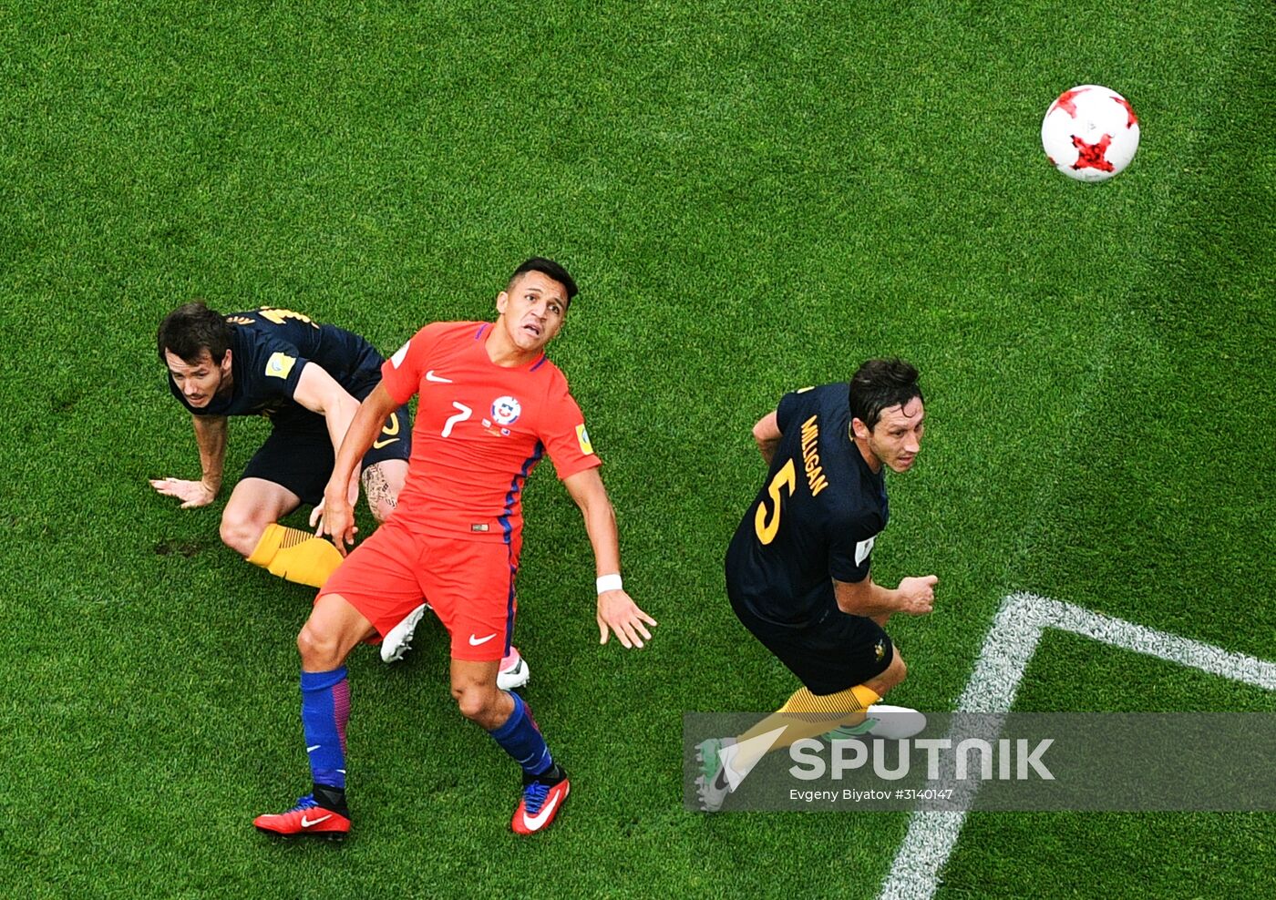Football. 2017 FIFA Confederations Cup. Chile vs. Australia