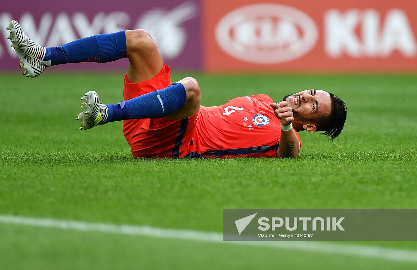 Football. 2017 FIFA Confederations Cup. Chile vs. Australia