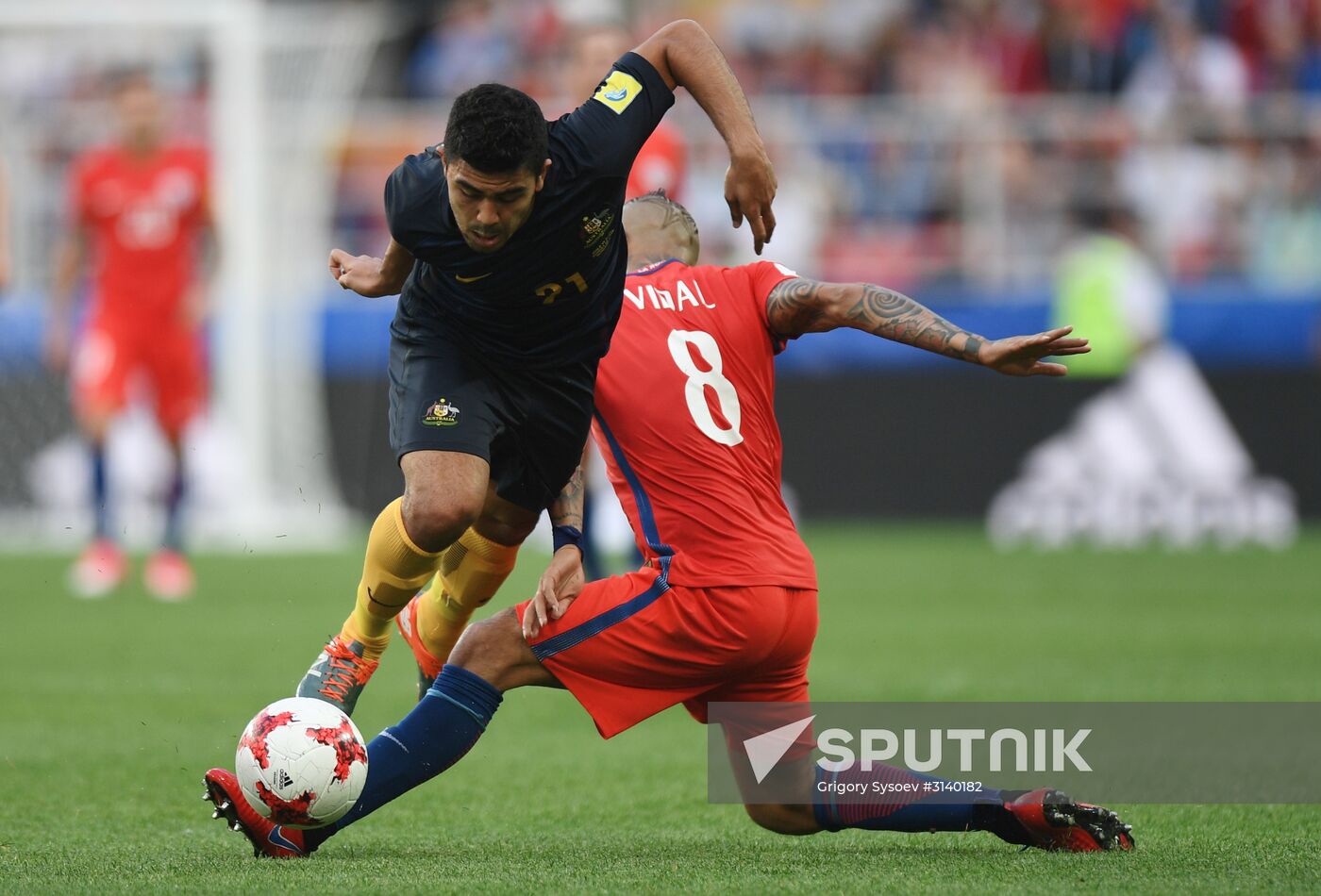 Football. 2017 FIFA Confederations Cup. Chile vs. Australia