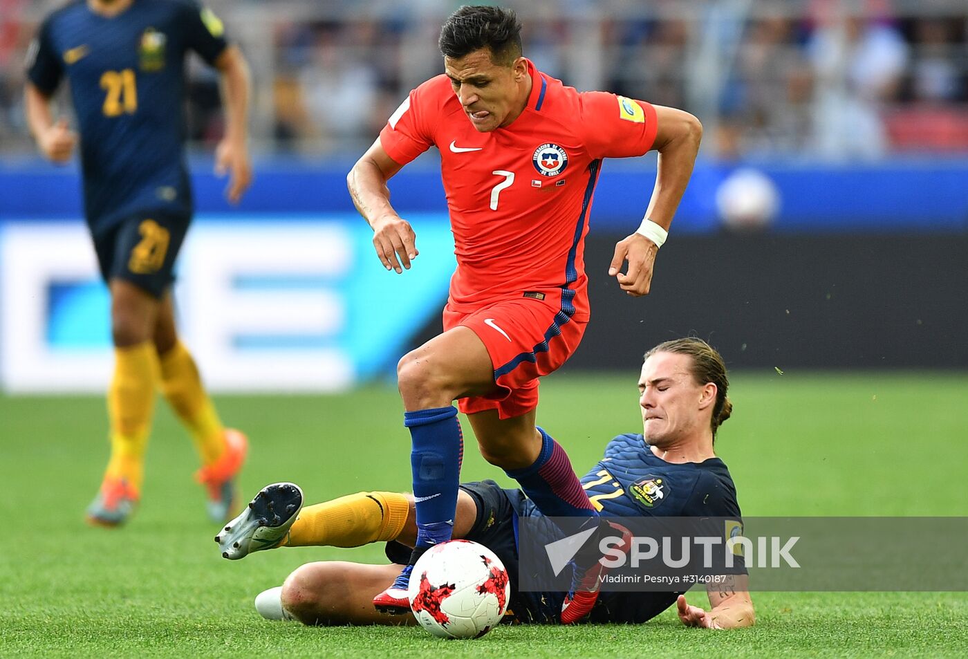 Football. 2017 FIFA Confederations Cup. Chile vs. Australia