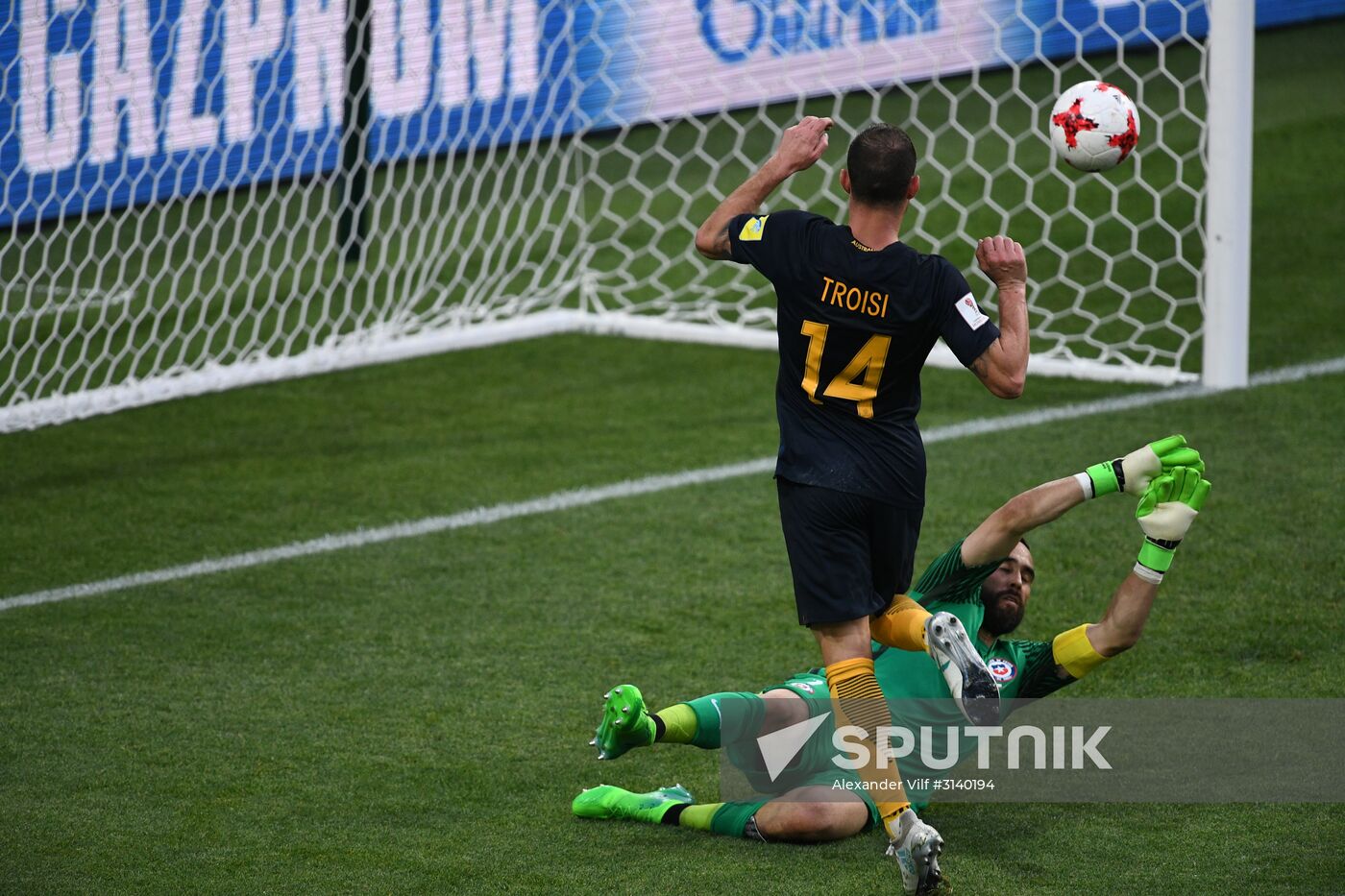 Football. 2017 FIFA Confederations Cup. Chile vs. Australia