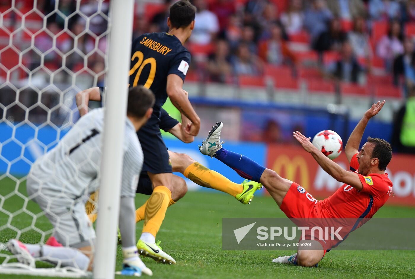 Football. 2017 FIFA Confederations Cup. Chile vs. Australia
