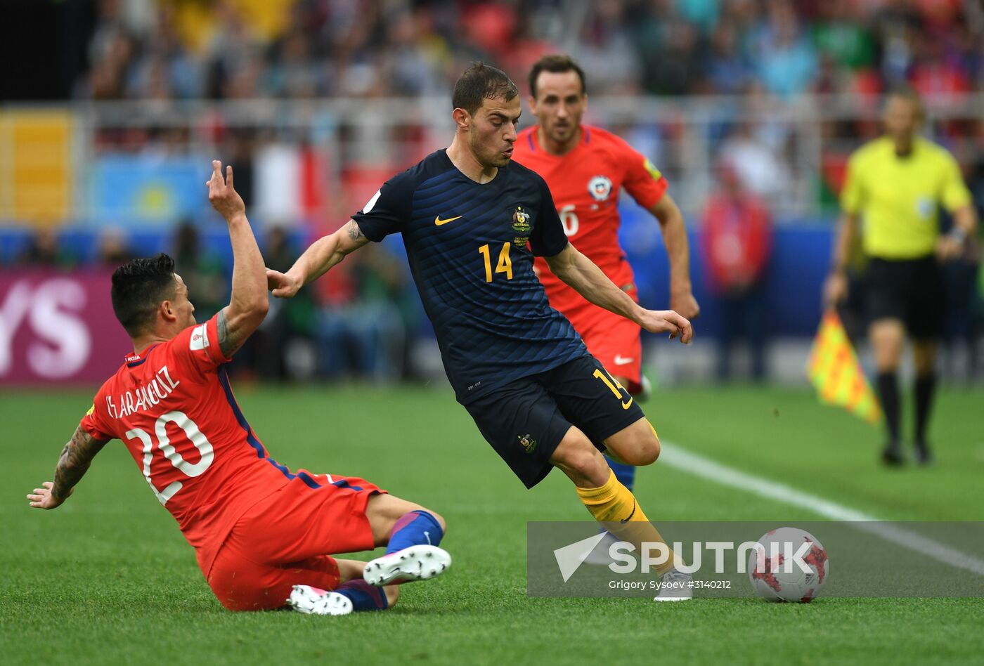 Football. 2017 FIFA Confederations Cup. Chile vs. Australia