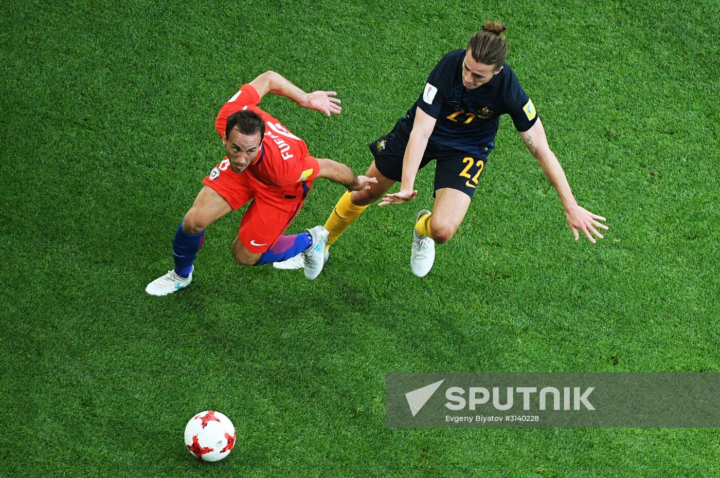 Football. 2017 FIFA Confederations Cup. Chile vs. Australia
