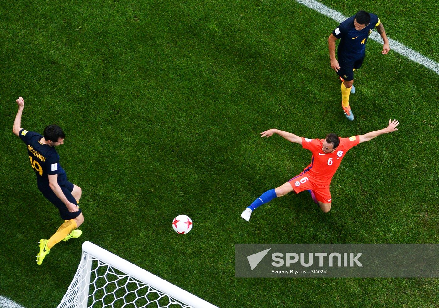 Football. 2017 FIFA Confederations Cup. Chile vs. Australia