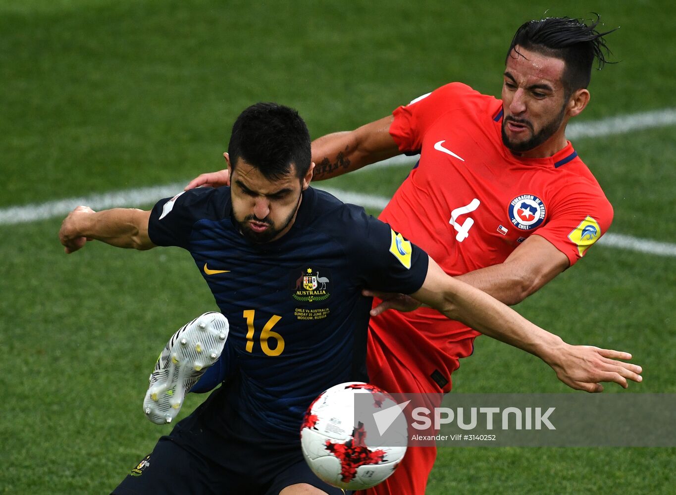Football. 2017 FIFA Confederations Cup. Chile vs. Australia