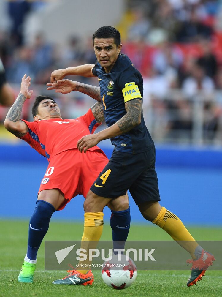Football. 2017 FIFA Confederations Cup. Chile vs. Australia